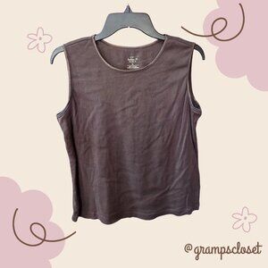 TWO PACK Cropped Green and Brown Tanks XL & L